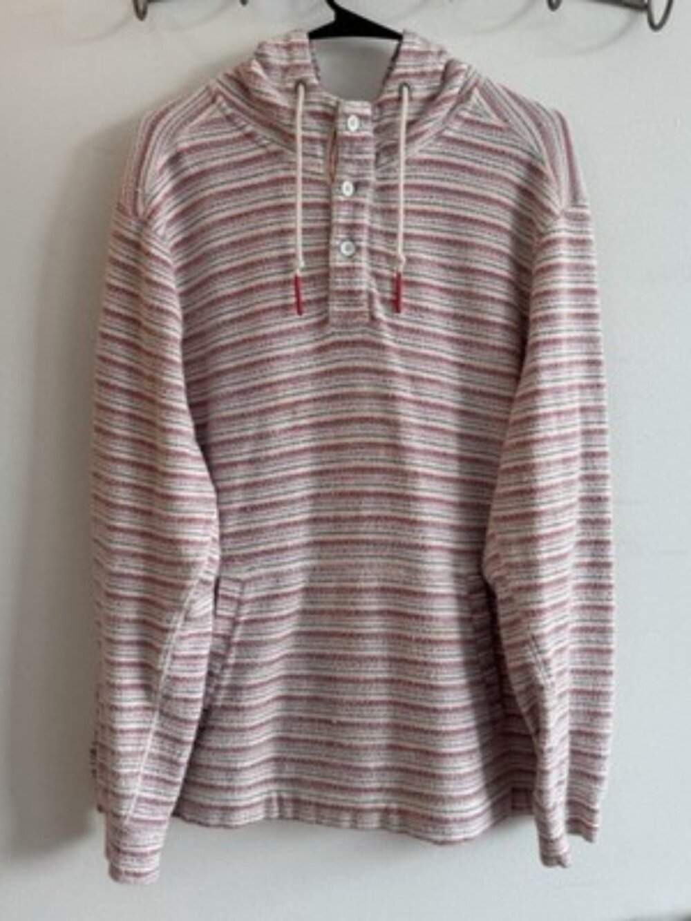 Tommy Bahama Baja Hoodie Sweatshirt Pullover Henley Multicolor Mens L